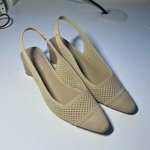 Viviana Pointed-Toe Slingback ALMOND MESH